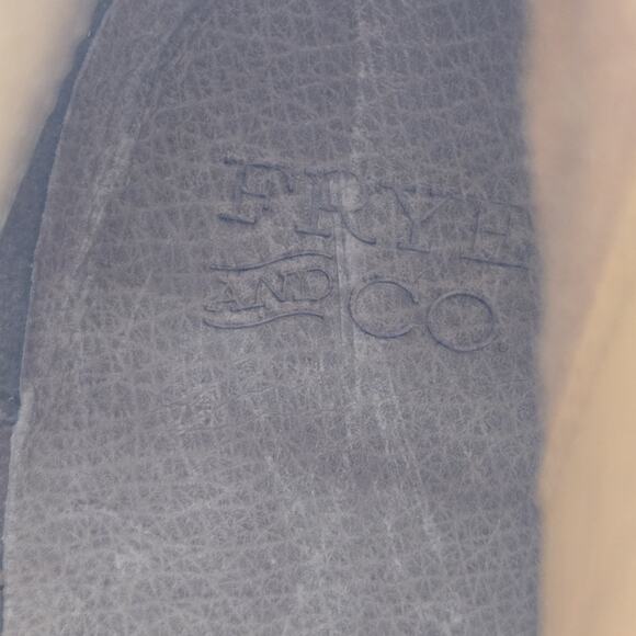 Frye Caden Ankle Boots Womens 9.5 M Cognac Brown Suede Metallic Beige Low Heel - Picture 9 of 11